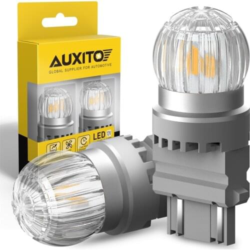 AUXITO New 2PCS Amber 3157 3156 T25 Led Car Light 3057 P27/7W P27W Led Turn Signal Lights Bulb DRL For Ford Nissan Chevrolet 12V