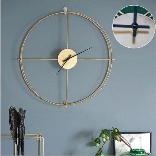 North Europe Large Vintage Metal Wall Clock 3D Round Home Office Decoration Hanging Watche Living Room Classic Brief Wall Clock