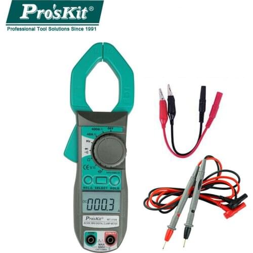 ProsKit MT-3109 Digital Clamp Meter 3 3/4 DC AC Voltage Current Capacity Resistance Multimeter Non-Contact Electrician Tester