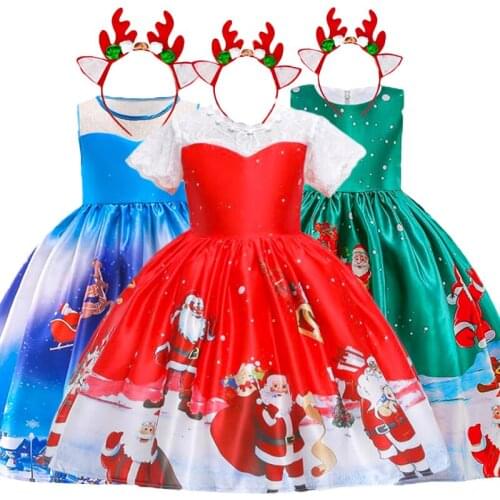 Baby Girls Chirstmas Party Dresses Children New Year Costume Kids Princess Elegant Wedding Ball Gown Vestidos Infantil Clothing