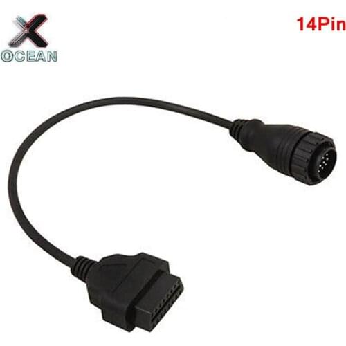 Fast SHIP 20pcs/Lot Star Sprinter 14Pin to 16Pin Cable Connector Converter OBD OBD2 For Benz 14Pin Diagnostic Adapter