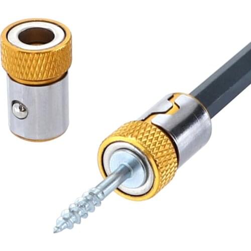 Electric Magnet Driver Hex Batch Head Magnetizer Drill Bit Sleeve Holder 1/4'' 6.35mm Screwdriver Magnetic Ring Steel Removable