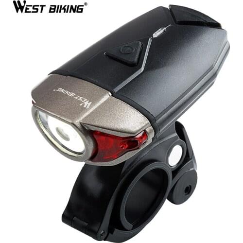 WEST BIKING Cycling Helmet Light USB Rechargeable Bike LED Handlebar Front Lamps MTB Bicycle Helmet Safety Flashlight Headlight