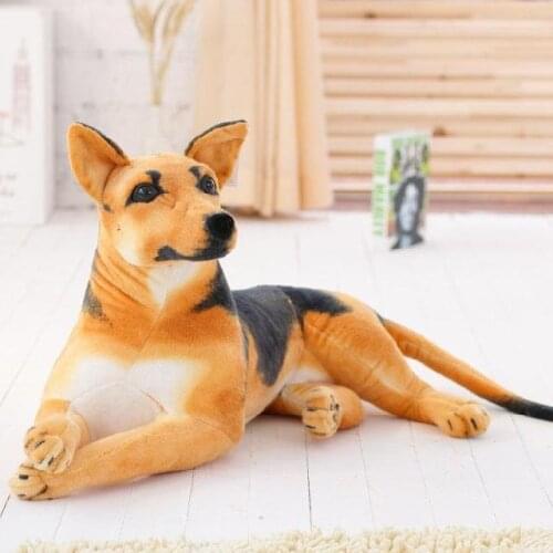 Simulation animal prone German shepherd dog wolfhound plush toy birthday gift w5479