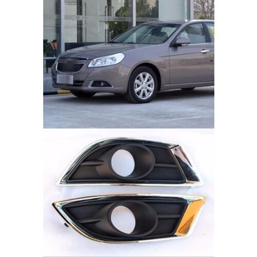 JanDeNing 2pcs Kit Car New Black Front Left + Right Bumper Fog Light Lamp Cover Grille Fit for Chevrolet Epica 2013