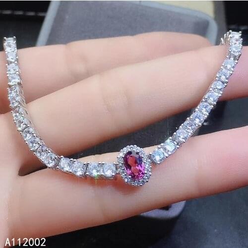 KJJEAXCMY fine jewelry natural garnet 925 sterling silver new women gemstone hand bracelet support test fashion hot selling