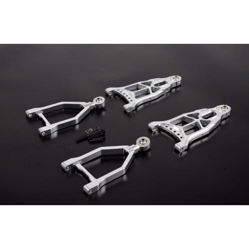 CNC Metal Front Extended A Arm Set Fit for 1/5 HPI ROVAN ROFUN KM GTB TS BAJA 5B SS