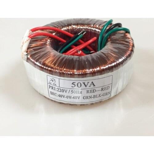 KYYSLB 50W AC 220V Toroidal Transformer Low-power Power Supply Transformer 220V To Dual 40V Can Be Customized Transformer