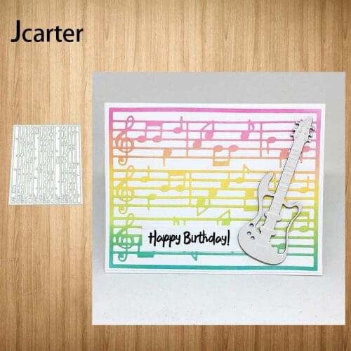 Musical Note Line Rectangle Metal Cutting Dies Craft Stencil Scrapbook Tools Make Album Paper Model Punch Blade Decor Template