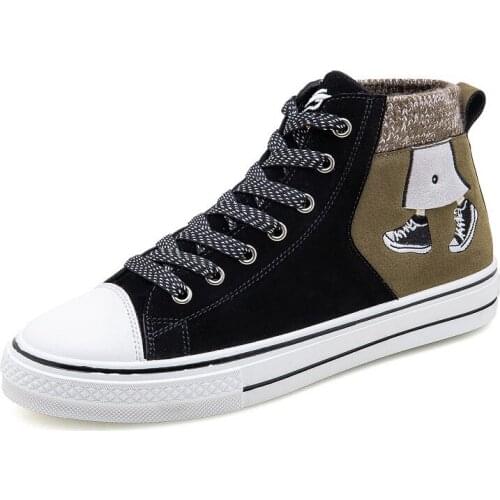 High top New Men Tennis Shoes Lightweight Breathable canvas Shoes Non-slip Soft Sole Man Sneakers Fitness Sport Shoes Trainers