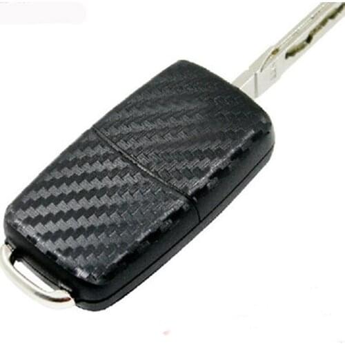 Carbon fiber car key Stickers for Volkswagen VW polo passat b5 b6 golf 4 5 6 jetta mk6 tiguan Gol CrossFox Plus Eos CAR-STYLING