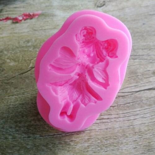 2018 New Cute Angel Girl Shape Silicone Cake Mold Party Wedding Fondant Sugarcraft Mould Decorating Kitchen Pastry Gumpaste Tool