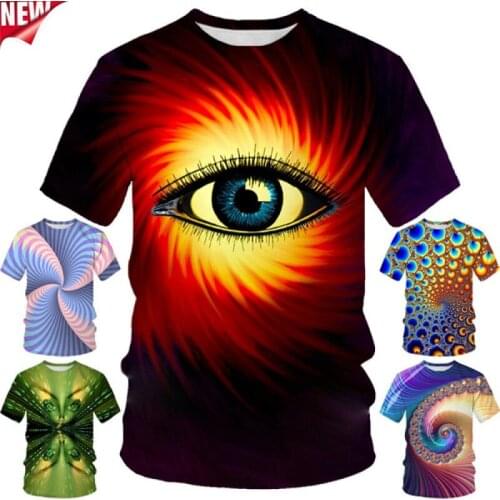 New Fashion Summer 3D Printing Mens Vertigo Hypnotic T-shirt Unisex Funny Short Sleeve Top Short Sleeve XS-5XL