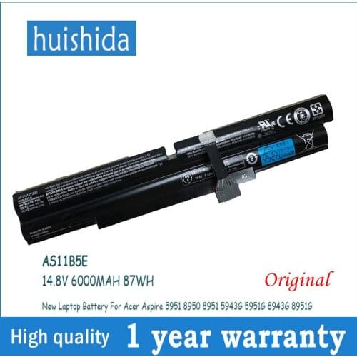 14.8V 87WH AS11B5E New original laptop battery for Acer Aspire Ethos 5951 5943G 5951G 8950 8951 8943G 8951G series