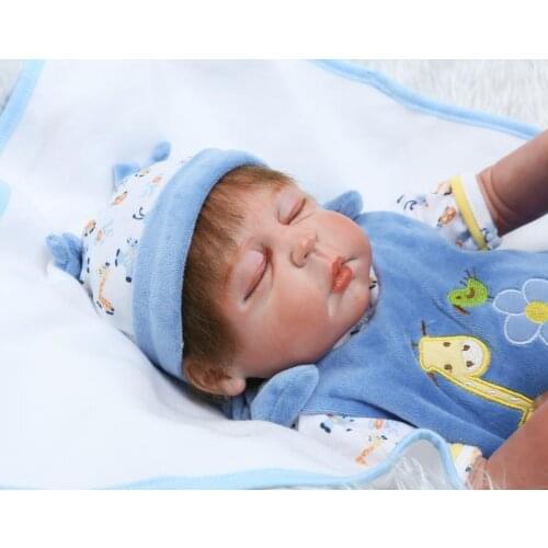 NPK fake baby reborn boy dolls 23" Full body silicone reborn baby dolls rooted hair bebes reborn menina de silicone