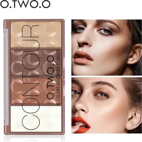 O.TWO.O 4-color Blush, Facial Contour Modification, 4-color Powder, Concealer, Long-lasting Makeup Contour Palette