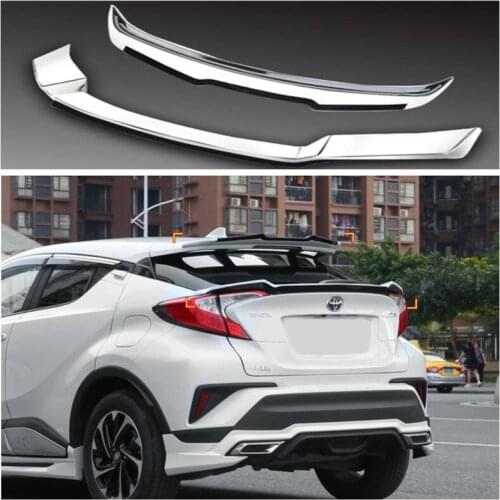 High Quality ABS Paint Rear Trunk Lip Spoiler Roof Spoiler Wing Fits For Toyota CHR 2016 2017 2018 2019 2020