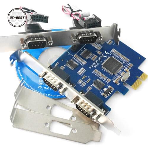 PCIe To 4 Ports Serial Card PCI-e To COM Convertor Card PCI Express To 4 RS232 Expansion Card Adapter