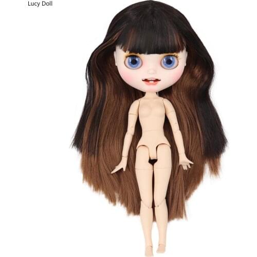 ICY Factory Blythee Doll Bjd Toy Custom Doll White Skin Joint Body New Matte Face With Eyebrow Teeth Naked Doll 30cm
