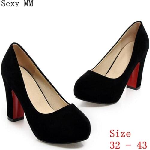 Women High Heel Shoes Platform Pumps Woman Thin High Heels Party Wedding Shoes Ladies Kitten Heels Small Plus Size 32 - 43