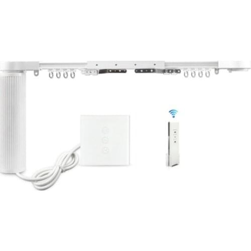 Smart House Motorized Zigbee smart electrical curtains Smart Curtains With Curtain Track Wall Switch SmarThings Control