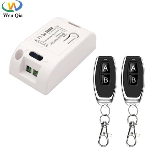 433MHz rf Universal Wireless AC 110V 220V 10Amp 2200W 1CH Relay Receiver and Remote Control Lighting Switch For Bulb Lamp device