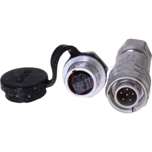 WEIPU SA810+SA812 2 3 4 6 8 Pin Panel Rear-nut Mount Medical Precision Instrument Miniature Industrial Power Connector Adapter