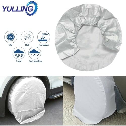 YULLING 1Pcs 32" Universal Auto Wheel Tire Cover Waterproof Dustproof for Camper Motorhome Truck Wheel Covers Sun Protector Film
