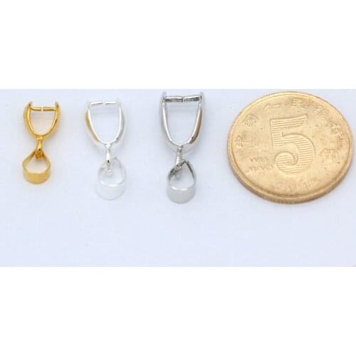 14/18/20mm 4-color Bale Pinch Clip Bail Pendant Connector Bail Beads Pendant Clip Clasp Jewelry Findings DIY Jewelry Accessories
