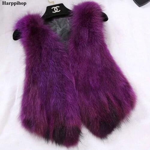 2018 Sleeveless Vest Real Fox Fur Gilvet Natural Fox Fur Vest Women Trend Fashion Factory Wholesale Retail Fur Waistcoat