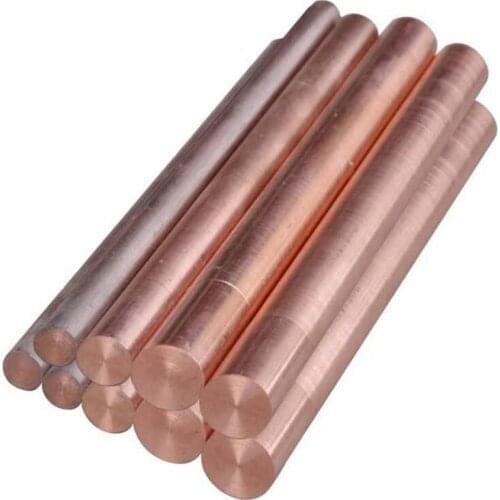 100mm long electroplated copper ground rod T2 red bar solid stick club 55/60/65/70/80mm diameter