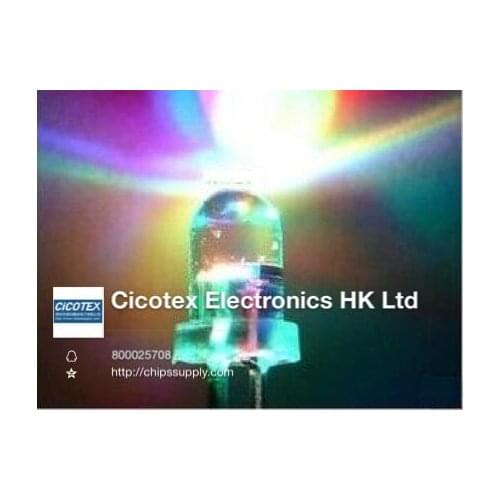 100pcs RGB 7 Color 5MM LED Light Emitting Diode Fast Flashing Round Head Light LED Lamp Super Bright Leds Changing Blinking F5