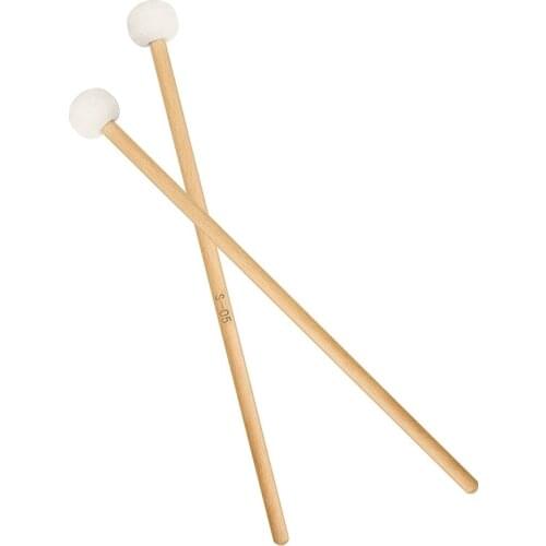 2 Pieces Double Head Drum Cymbal Gong Mallet Soft Hammer Sticks Mallets Rods Felt Hammer 385mm