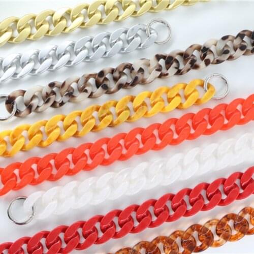 3.5*3.8cm Ins hot same thick plastic bag chain chic lady messenger bag arm handbag parts Creative Big Fish bone Resin straps