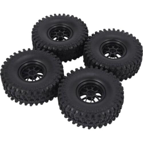 4Pcs 1.9 Inch Wheel Rim & Tire Set For 1/10 RC Crawler Axial SCX10 90046 AXI03007 Traxxas TRX4 D90 Redcat RC Car Parts
