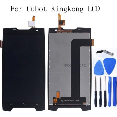 5.0" For Cubot King Kong LCD Display+touch screen digitizer replacement For Cubot King kong Screen lcd display Repair kit+ Tools