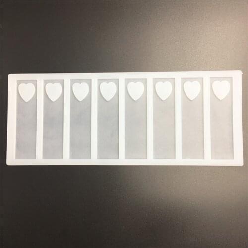 8 Cavity Chocolate Insert square shaped Heart hole Fondant Silicone White Cake Mold Chocolate Baking Decorating Tools #3