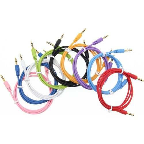 5000pcs Aux Cable 3.5mm to 3.5 mm Male to Male Jack Auto Car Audio Cable Gold Plug Kabel line Cord For Iphone 7 Xiaomi speaker