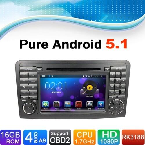 Pure Android 5.1 Car DVD Player GPS Navigation System for Mercedes-Benz ML Class W164, ML350, For Mercedes-Benz GL Class X164
