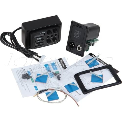 D-BOX 3 Band EQ Rhythm Box Preamp Equalizer LCD Chromatic Guitar Bass Tuner Piezo Pikup