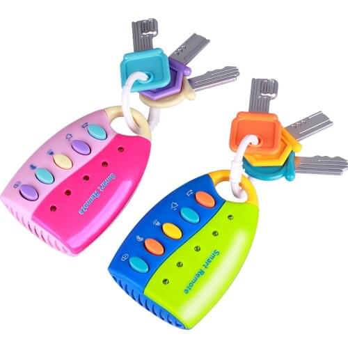 Multifunctional Musical Toys Car Keychain Smart Remote Control Several Car Sounds Pretend to Play Electronic Toy for Children