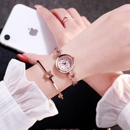 DZG new retro girl thin chain watch literary female Korean version simple student wild personality bracelet