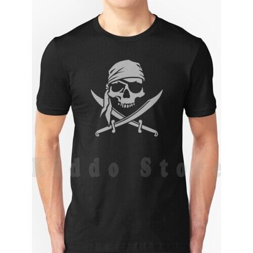 Pirate Skull T Shirt Diy Big Size 100% Cotton Skull Pirate Pirate Skull Jolly Roger Pirate Flag Pirate Ship Sword Bandana Arrrr