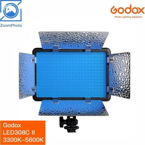 Godox LED308C II 3300K-5600K LED Video Light LED Panel Continuous Lighting 308 Beads Remote Control