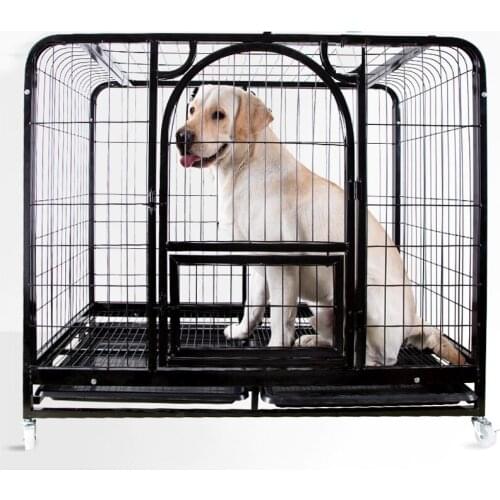 Dog Cage Small Dog Medium Cage Square Tube Cage Dog Teddy Golden Maosamo Dog Cage 78X54X72cm
