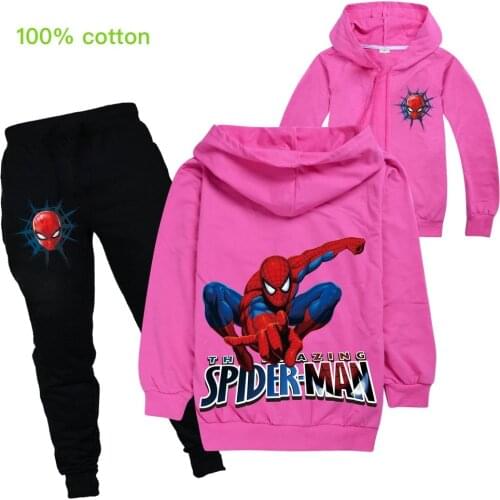 Disney New Spiderman Baby Boys Clothing Sets Cotton Sport Suit Boy Spring Autumn Coat +Pant 2pcs set Costumes Kids Clothes
