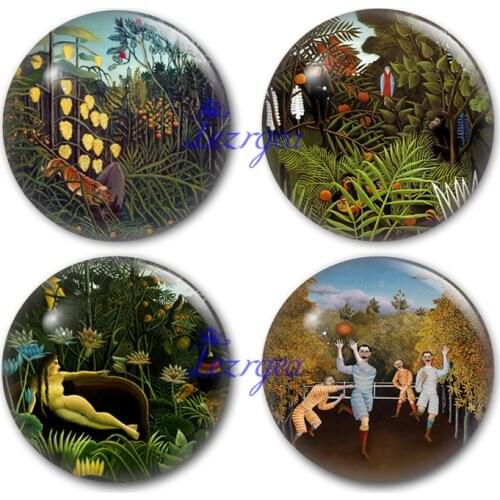 Metaphor and symbol of life glass cabochon,Artist painting Surrealism Round photo glass cabochon demo flat back Making findings