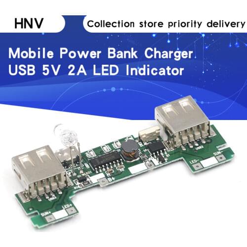 USB 5V 2A Mobile Power Bank Charger Module Lithium Li-ion 18650 Battery Charging Board LED Indicator New Version