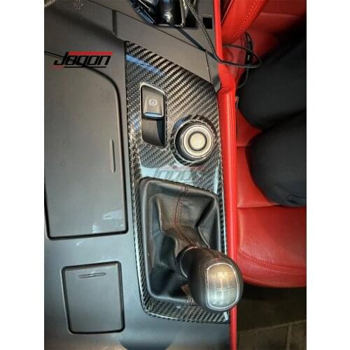 Real Carbon Fiber For Chevrolet Corvette C7 ZR1 Z06 2014-2018 2019 Car Centre Console Gear Knob Panel Cover Trim Accessories