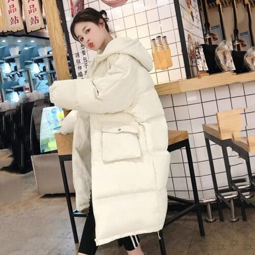 New Korean Loose Cotton Clothing Female 2021 New Winter Coats Women Thick Warm Hooded Down Cotton Jacket Outerwear